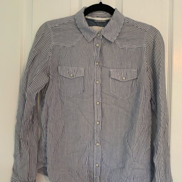 Garage Blue Button Down Shirt Size XS - Picture 1 of 2
